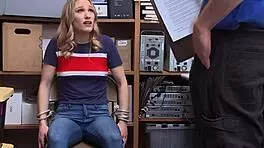 Wow, hot thief banging a security guard so hard!