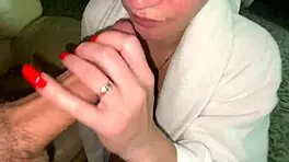 Maid Sucks Huge Client Tool in Hotel Room