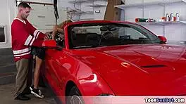 i showed her my garage, then grabbed and fucked her tight teen pussy right there