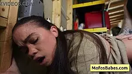 sexy horny brunette angelina moon gets her shaved pussy pounded by logan xander's big cock