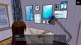 Intense deepthroat and anal action in harem hotel gameplay with monster cocks.