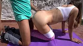 Big-ass student fucked in yoga class