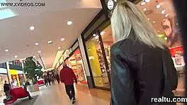 charming czech girl is seduced in the shopping centre and banged in pov