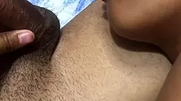 I'm alone with my wife's friend, horny and bent over for doggystyle cumshot