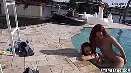 dirty blonde teen 18+ in taboo group threesome