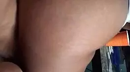 Young amateur with big ass bounces on big black cock in passionate encounter.