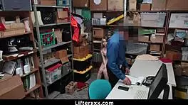 Lp officer fucks busty blonde teen in garage!