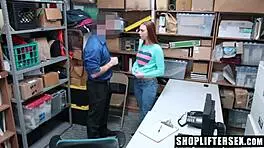 officer interrogates shoplifting suspect in custody 😏