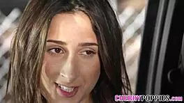 i watch this busty teen gobble my dick so good, cumshot everywhere