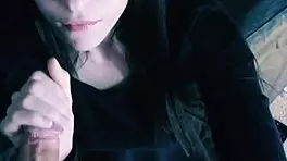 Beautiful Brunette Blowjob And Cum On Face