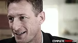 Taboo stepdaughter joins threesome with cum in mouth