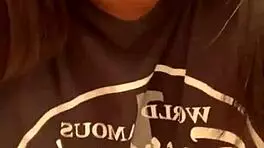 marcy diamond gives sloppy blowjob to lollipop, tons of spit on her tits