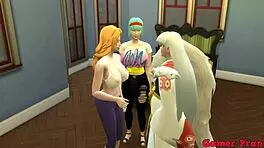 Sesshomaru seduces bulma and rangiku for anal oral trio