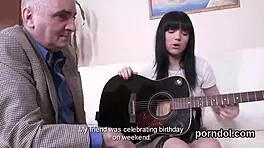 Elegant young girl tempted and banged hard by older lecturer in class