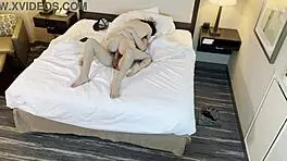 The sexy petite 18+ beauty RIDES cowgirl ROUGHLY with tattoos