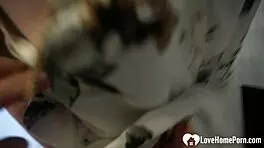 Cute Ginger Rides in Kitchen Tape