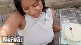 jordi enp meets naughty amy amor for her first creampie