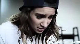 hey, i'm turning my lesbian stepsis straight with riding and blowjob