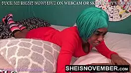 Oh wow, the brat stepdaughter stuffs panties in her cunt and gives a blowjob after work!