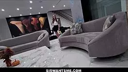 Big-Ass Stepsister Violet Cox Rides Her Stepbrother's Monster Cock in the Family Room, What a Taboo Thrill.