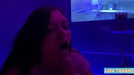 POV amateur blowjob by petite 18-year-old teen Lisa Takami, cumshot included