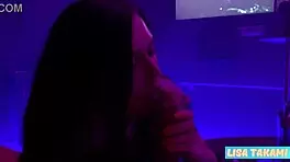 POV amateur blowjob by petite 18-year-old teen Lisa Takami, cumshot included