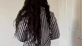 Hey, check out this young Spanish babe showing natural tits and big ass in homemade?