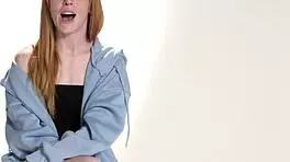 up close teen 18+ redhead orgasm fingering