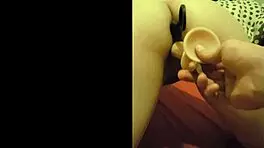 Double Penetrated Babe Feels Intense Pleasure with Toys and Licking