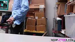 Sexy cutie penelope gets fucked for theft with blowjob