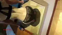 Uncensored asian teen with big tits gives blowjob to skinny chinese guy