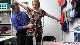 Cute Blonde Chloe Caught Stealing Jacket. She Deserves Rough Group Lesson at Mall.