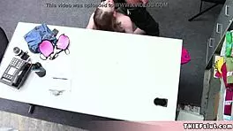 Cute Blonde Shoplifter Offers Her Perfect Pussy For A Quickie