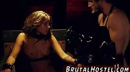 Huge Tits Slave and Ebony Milf in BDSM Anal Fucking with Dildo Domination