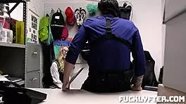 Geek thief gets even with blowjob!