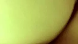 Teen performs deepthroat blowjob while showing off her big ass in close-up