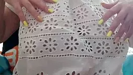 Cute Stepsister Plays With Tits After School