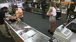 Watch skinny blonde get railed by pawn guy