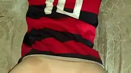 cute latina teen on all fours gets her pussy fucked by big monster cock