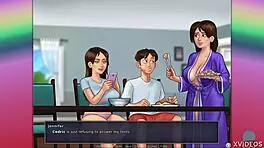 Ride that monster dildo to orgasm in Summertime Saga!