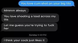 wife sexting about kinky threesome 😈