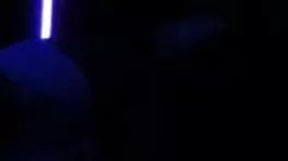 Carrie B feels intense emotions during blacklight sex