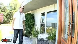 latina teen 18+ in bikini gets epic facial cumshot on her pussy 😍