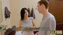 Hey, SisPorn busty girl tempts stepbro into taboo sex.