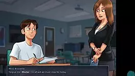 i watch the teen bookworm get a cumshot in the library during summertime saga