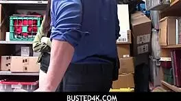 busted4k brunette teen shoplifter jennifer jacobs fucked hard by officer