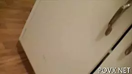 I seduced petite teen Brynn Tyler into giving me a blowjob, then fucked her pussy hard in POV, it was rough and intense