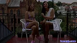 Mature couple enjoys threeway with bootyful teen!