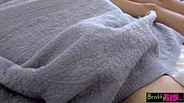 Bratty sis and stepbro share a bed, riding cock and getting cum in mouth! 😏