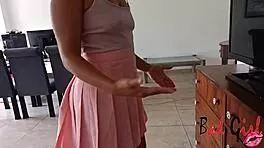 Neighbor enjoys home visits while husband is away.